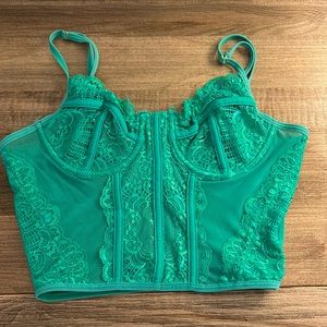 Green Lace tank top